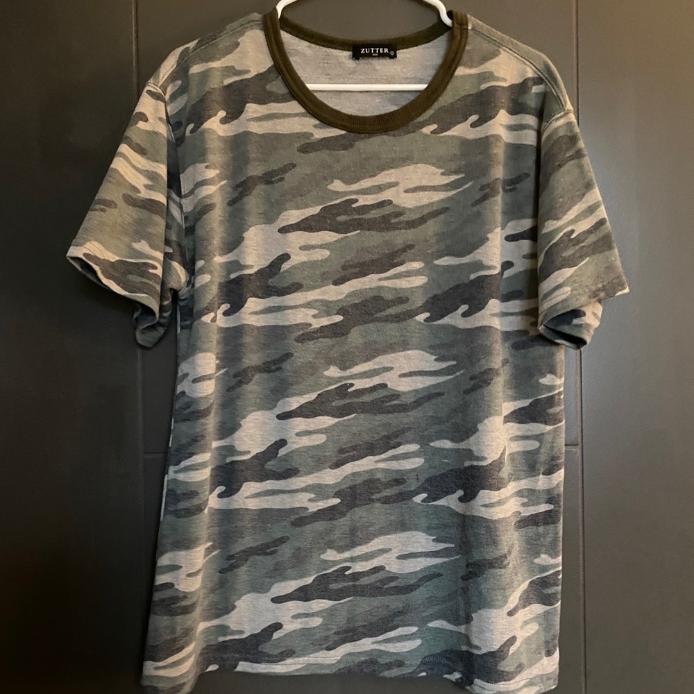 Clad and Cloth Camo Army Green Tee
